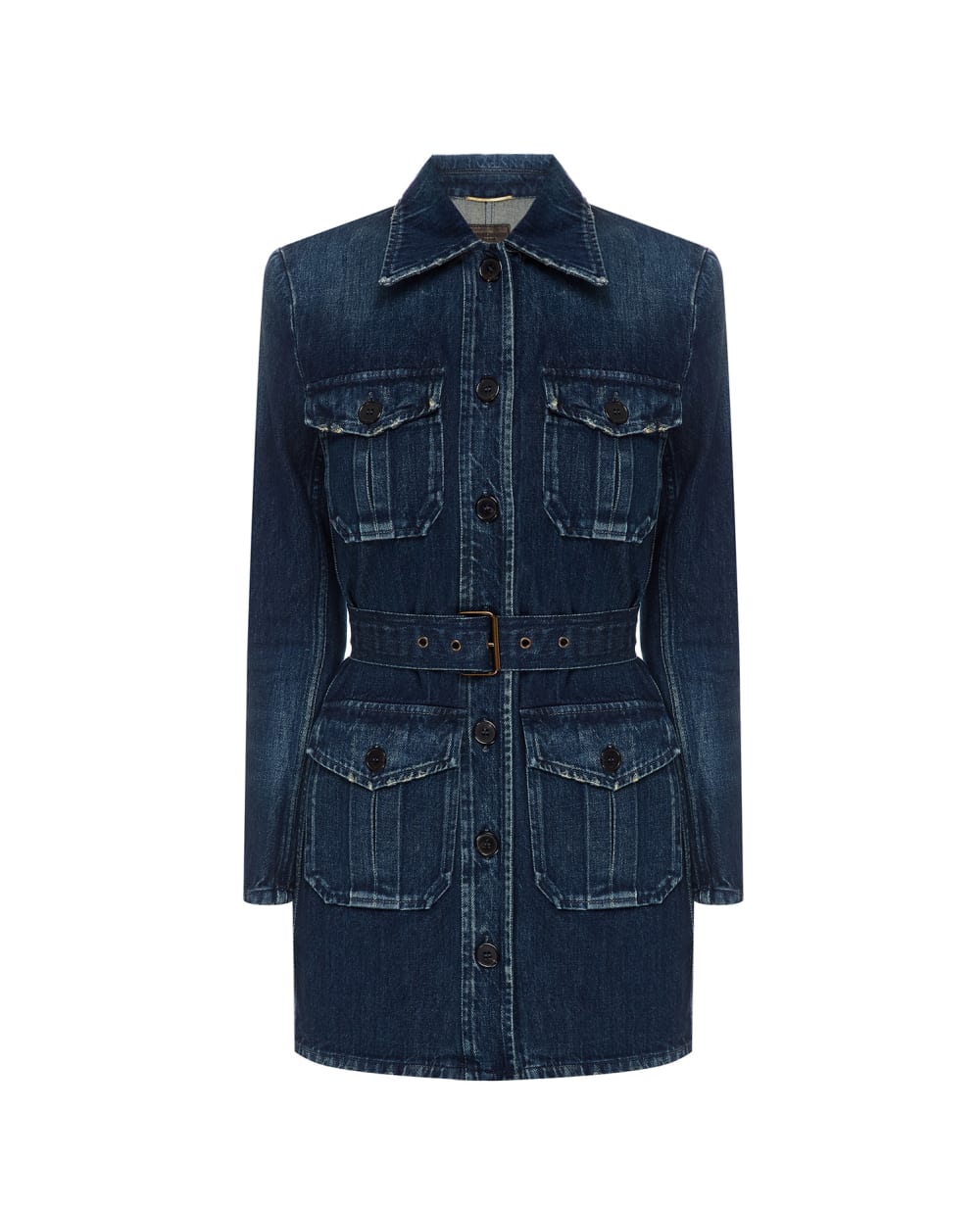 Джинсовое платье Saint Laurent 659619-Y30AD, синий цвет • Купить в интернет-магазине Kameron