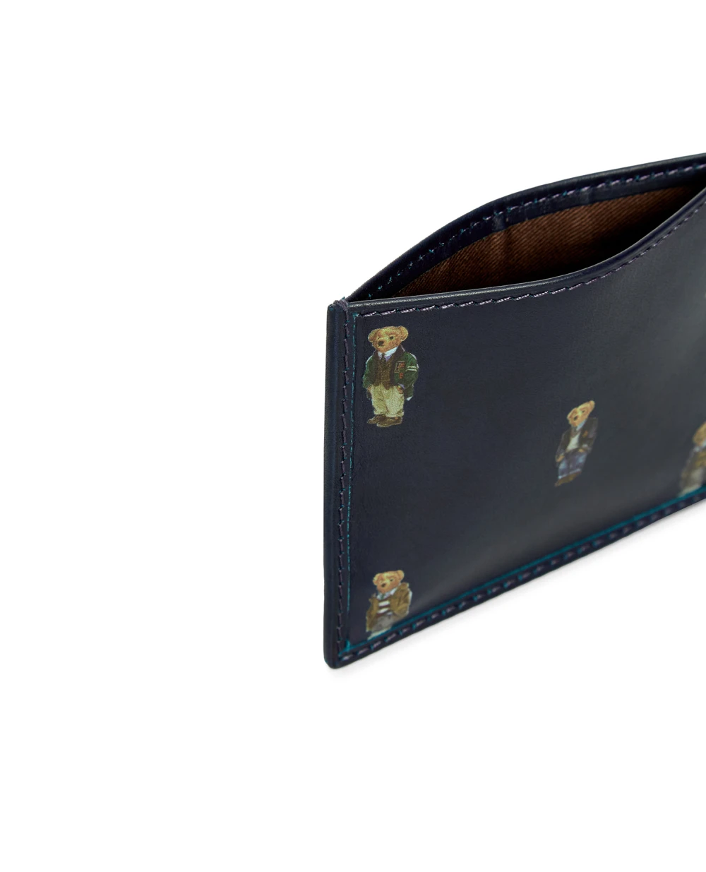 Кожаная визитница Polo Ralph Lauren 405826010001, синий цвет • Купить в интернет-магазине Kameron