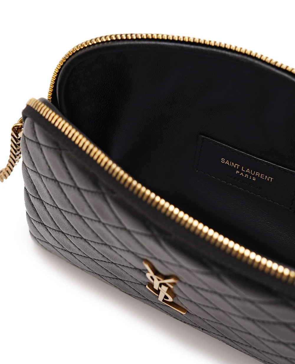 Кожаная сумка Gaby Mini Saint Laurent 733667-1EL07, черный цвет • Купить в интернет-магазине Kameron