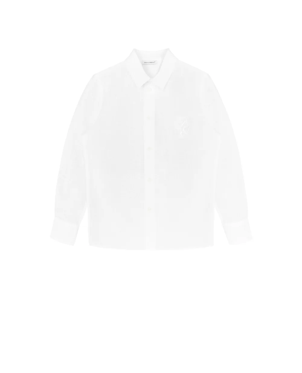 Льняная рубашка Dolce&Gabbana Kids L42S70-G7YEA-S, белый цвет • Купить в интернет-магазине Kameron