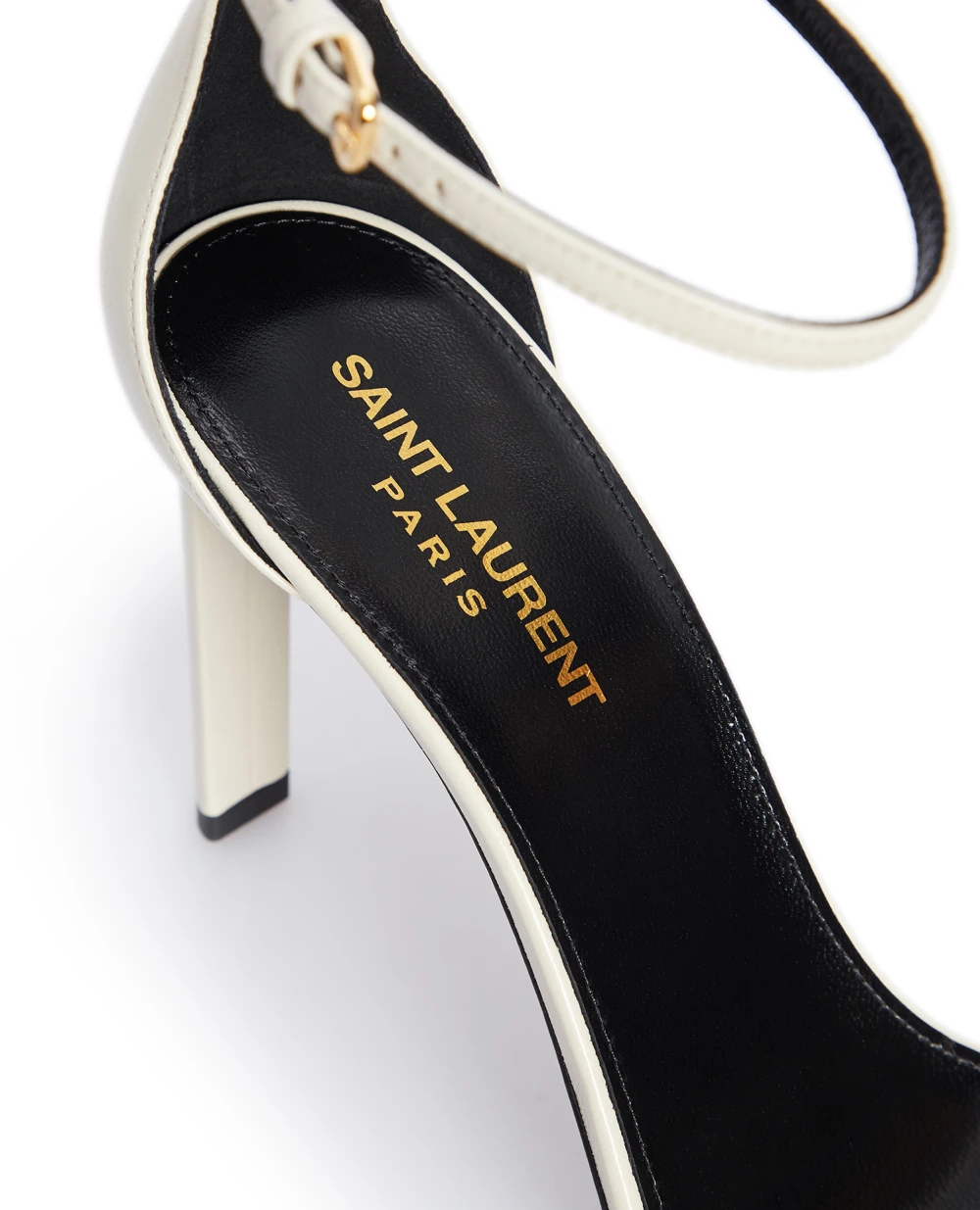 Кожаные босоножки BEA Saint Laurent 612330-AAAOE, белый цвет • Купить в интернет-магазине Kameron