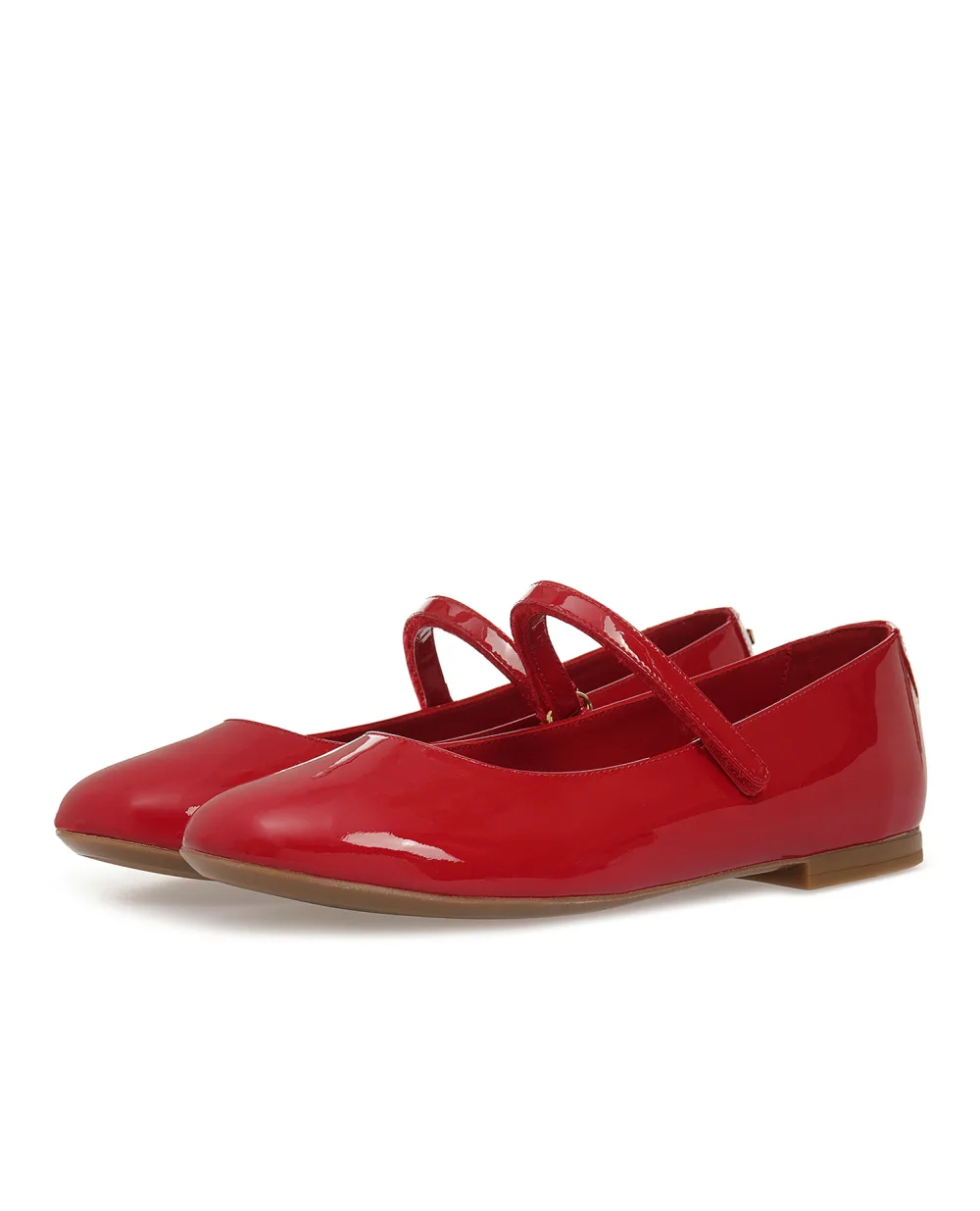 Детские лаковые балетки Dolce&Gabbana Kids D10699-A1328-L, красный цвет • Купить в интернет-магазине Kameron
