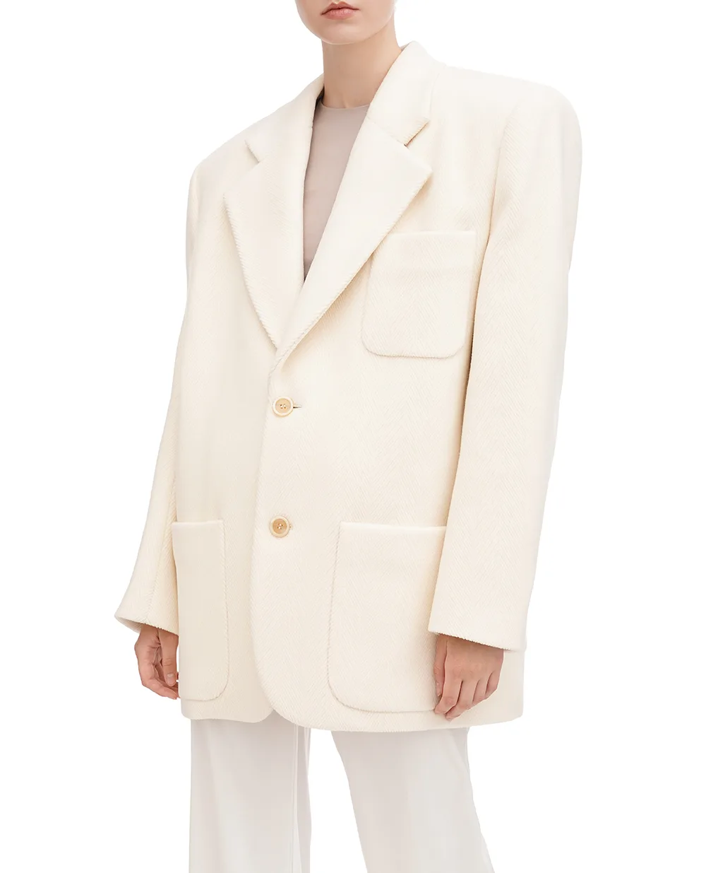 Жакет Saint Laurent 770454-Y5F27, бежевый цвет • Купить в интернет-магазине Kameron