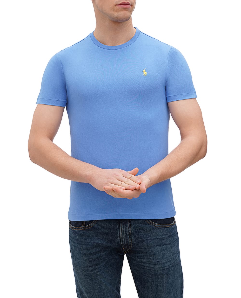 Футболка Polo Ralph Lauren 710671438344, голубой цвет • Купить в интернет-магазине Kameron