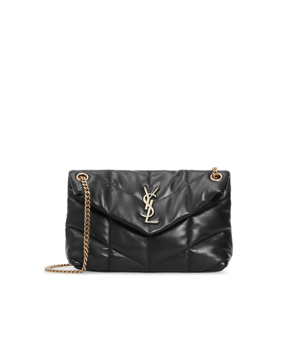 Кожаная сумка Loulou Puffer Small Saint Laurent 577476-1EL07-, черный цвет • Купить в интернет-магазине Kameron
