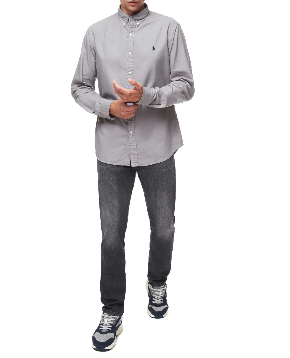 Рубашка Polo Ralph Lauren 710804257004, серый цвет • Купить в интернет-магазине Kameron