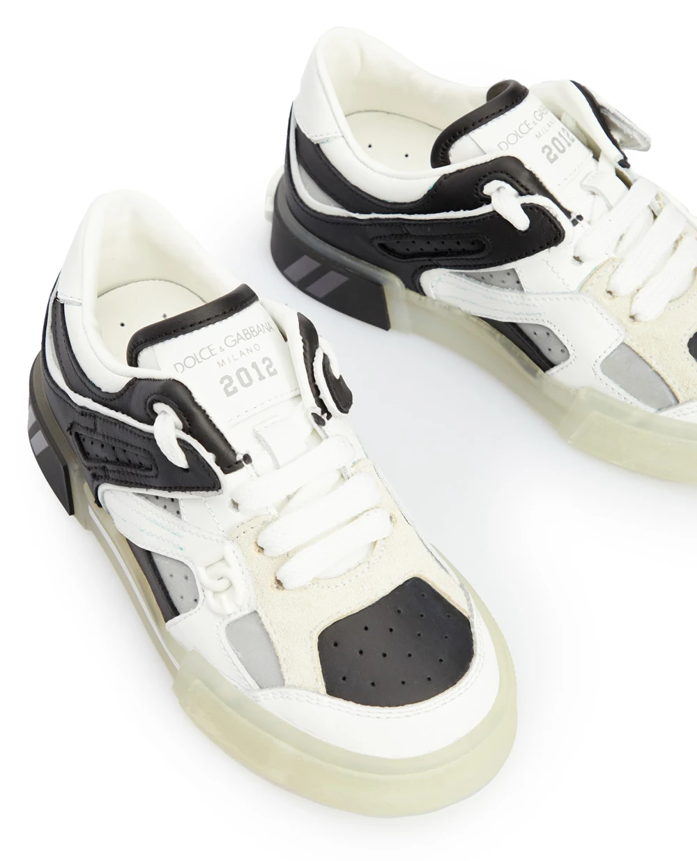 Детские кожаные сникеры Dolce&Gabbana Kids DA5042-AQ711-S, разноцветный цвет • Купить в интернет-магазине Kameron
