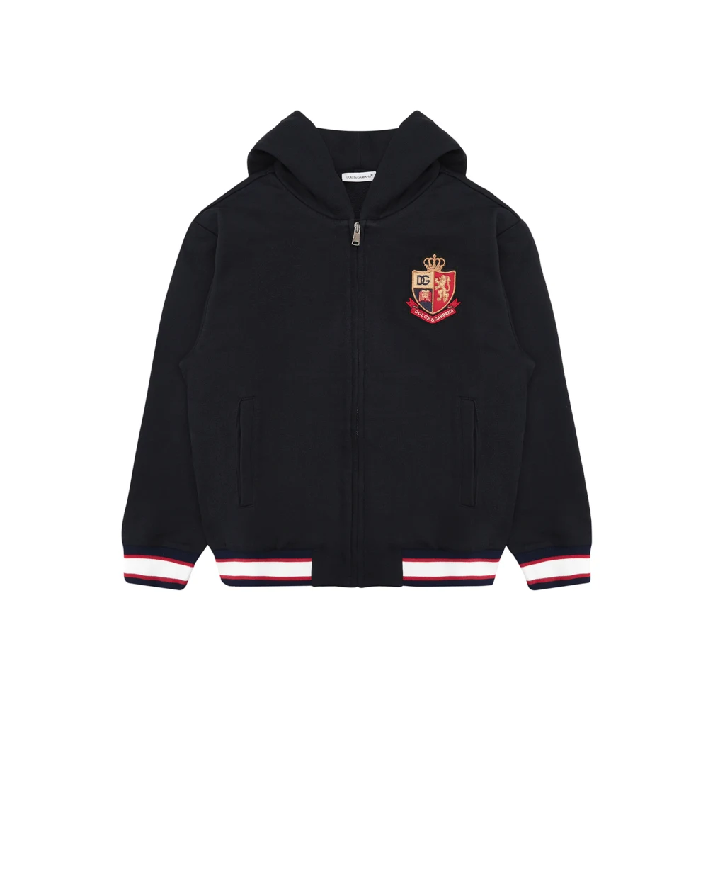 Детское худи (костюм) Dolce&Gabbana Kids L4JWFC-G7E1V-B, темно-синий цвет • Купить в интернет-магазине Kameron