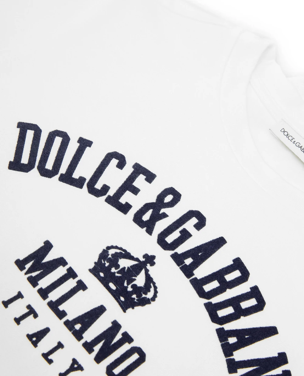 Детская футболка Dolce&Gabbana Kids L4JTDM-G7BDG-B, белый цвет • Купить в интернет-магазине Kameron