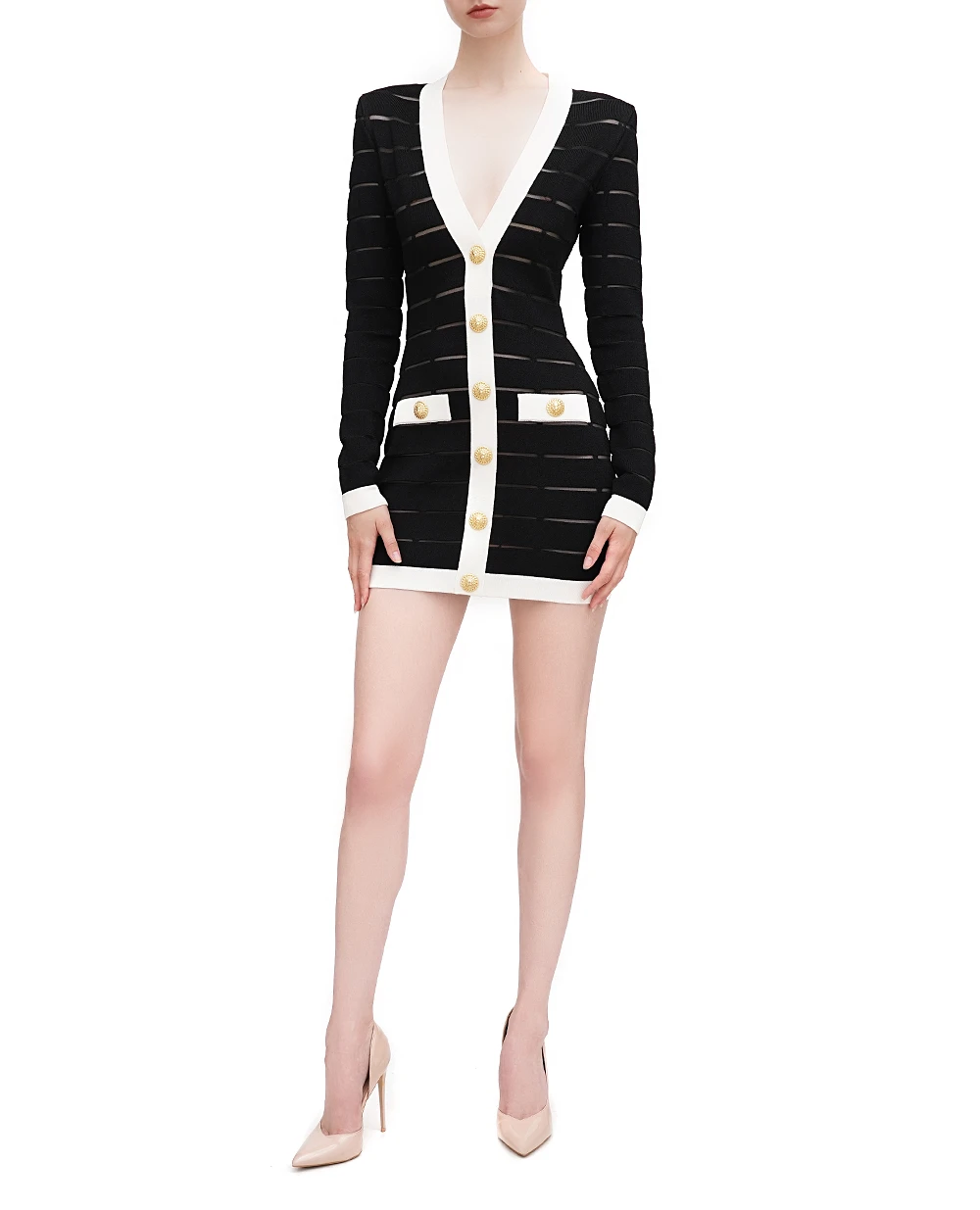 Платье Balmain DF1R8053KG59, черный цвет • Купить в интернет-магазине Kameron