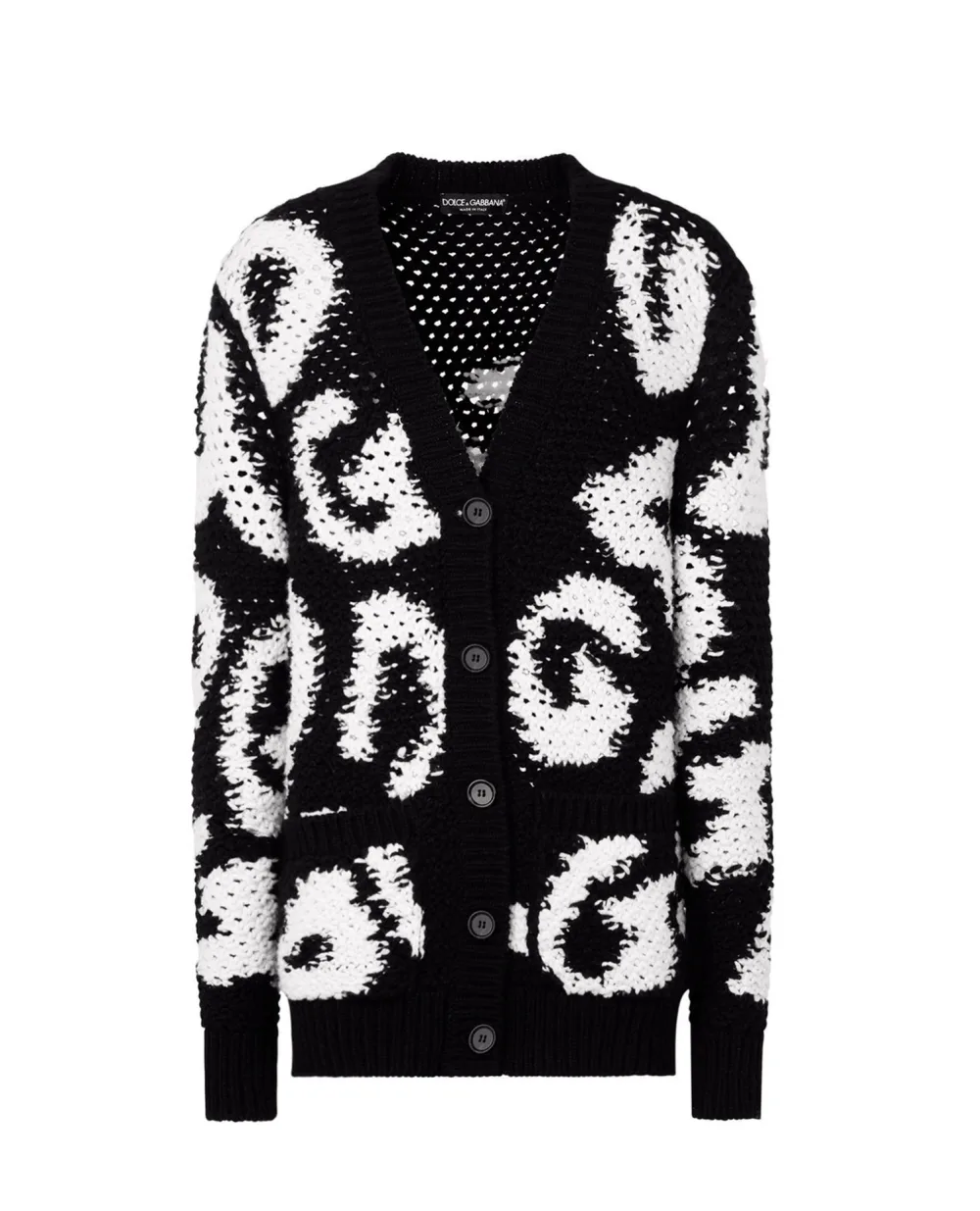 Шерстяной кардиган Dolce&Gabbana FXE07T-JCMG9, черный цвет • Купить в интернет-магазине Kameron