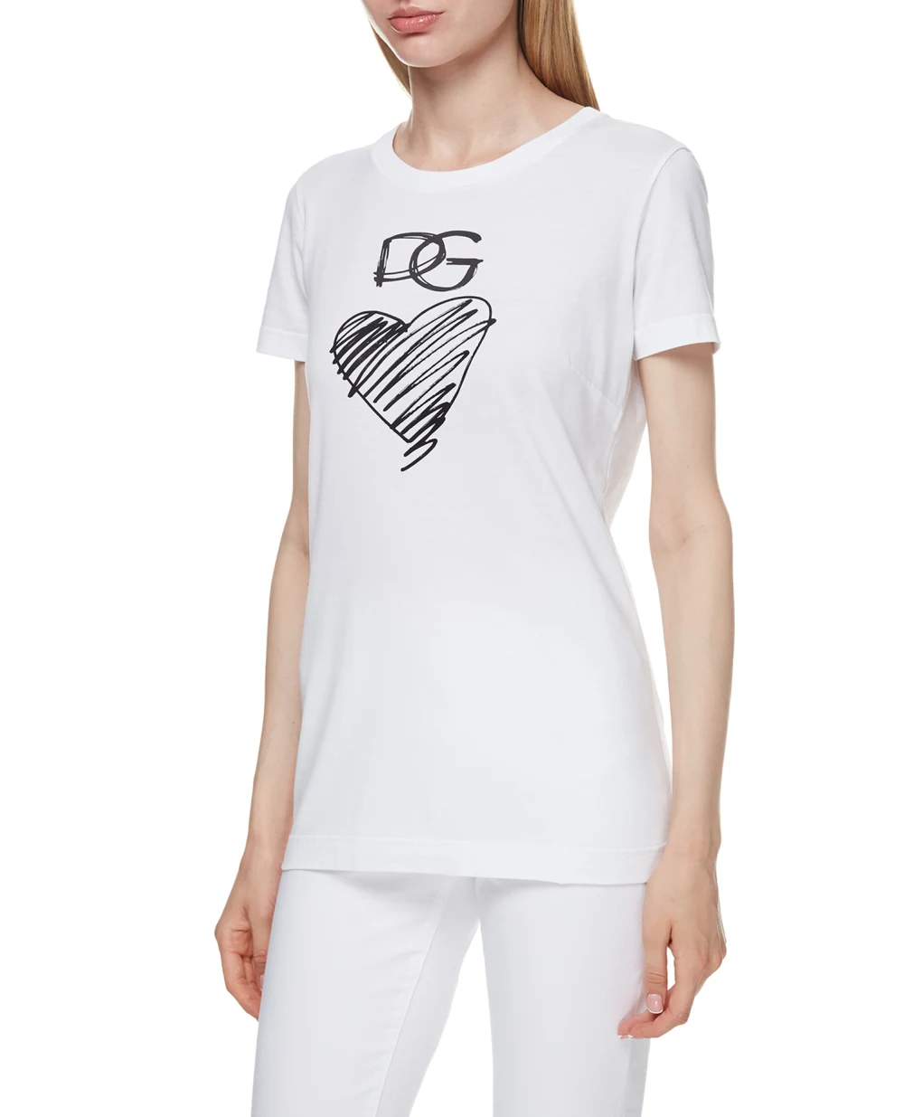 Футболка Dolce&Gabbana F8L99T-G7XAY, белый цвет • Купить в интернет-магазине Kameron