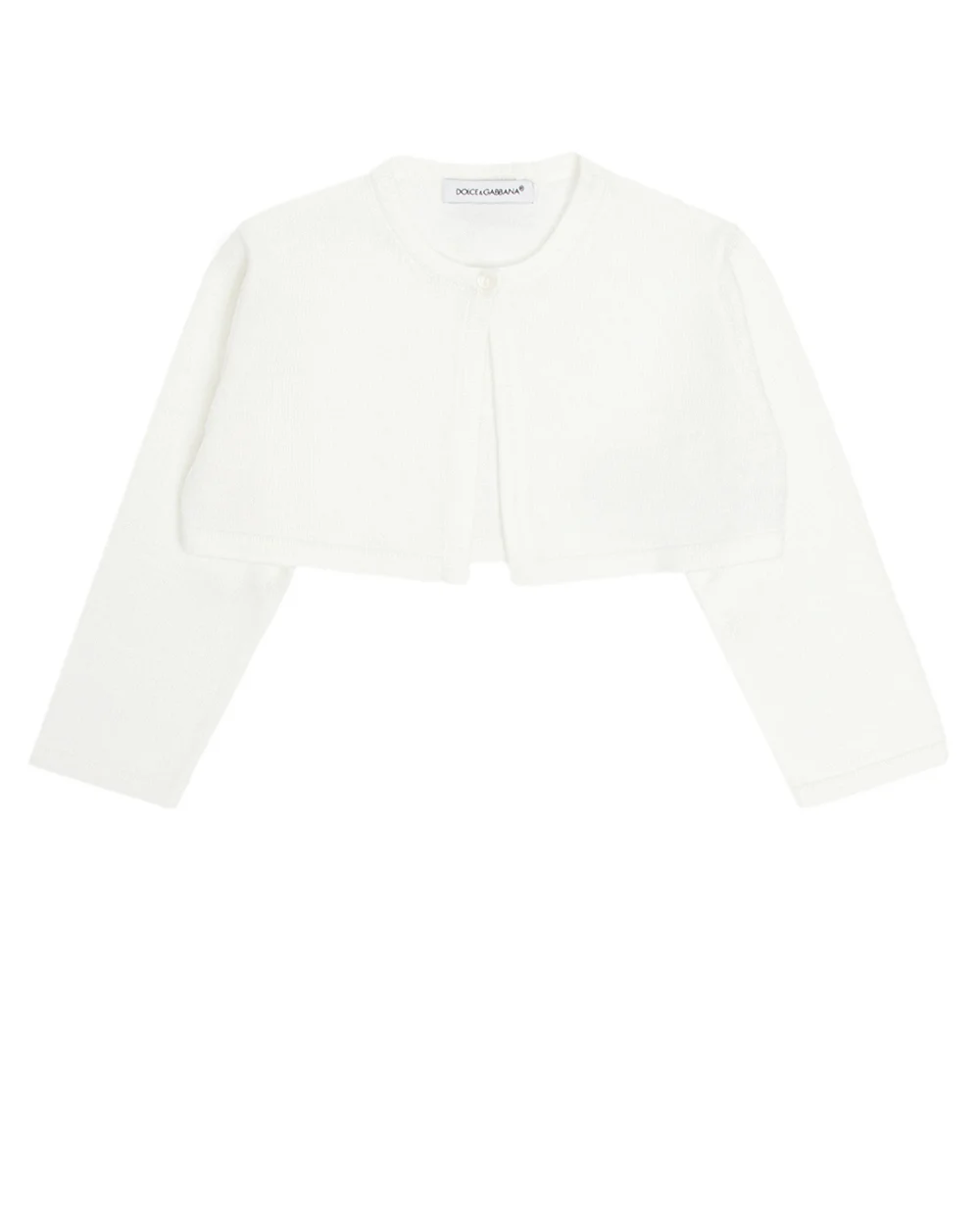 Детское шерстяное болеро Dolce&Gabbana Kids L2KW75-JAVTB, белый цвет • Купить в интернет-магазине Kameron