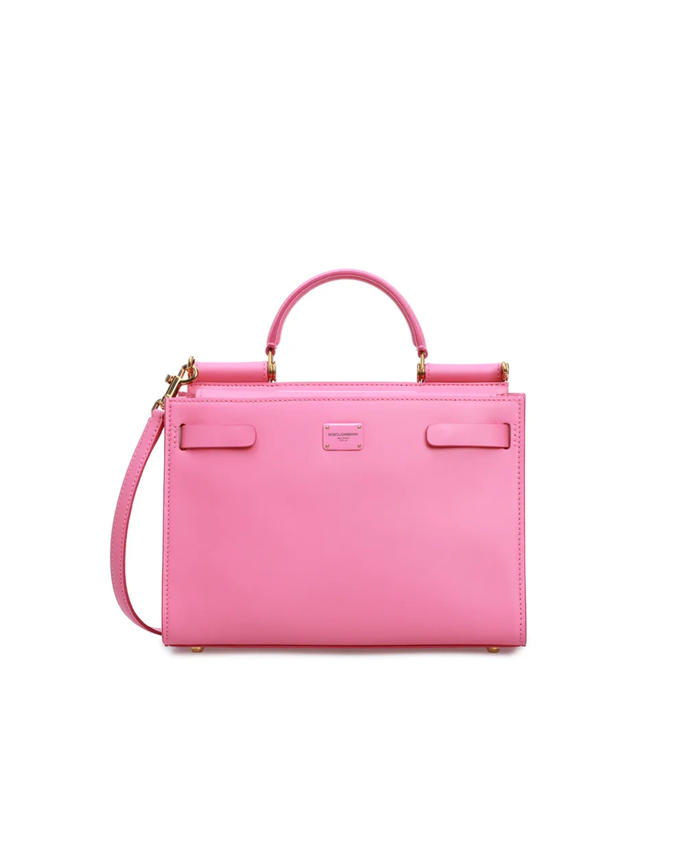 Кожаная сумка Sicily 62 Small Dolce&Gabbana BB6625-AV385SS20-S, розовый цвет • Купить в интернет-магазине Kameron