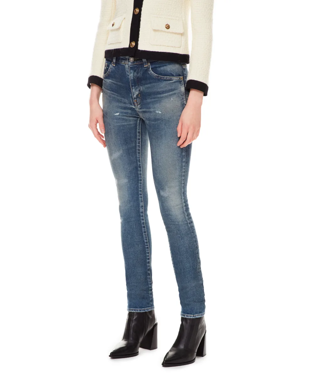 Джинсы Saint Laurent 614450-Y507G, синий цвет • Купить в интернет-магазине Kameron