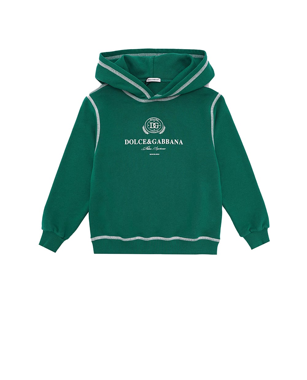 Детское худи (костюм) Dolce&Gabbana Kids L4JWKI-G7NVV-S, зеленый цвет • Купить в интернет-магазине Kameron