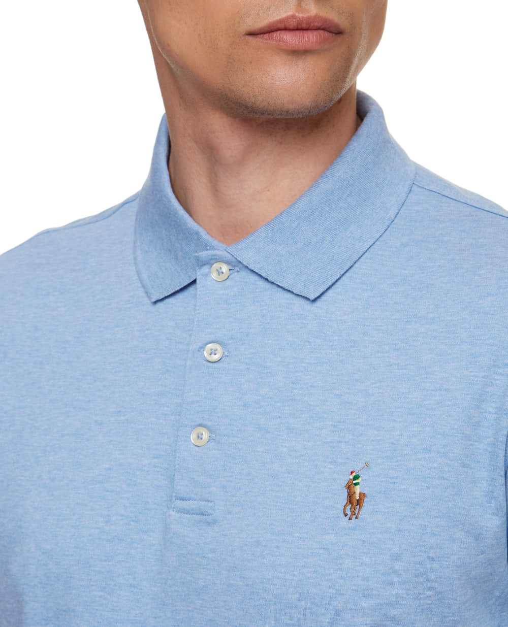 Поло Polo Ralph Lauren 710704319084, голубой цвет • Купить в интернет-магазине Kameron