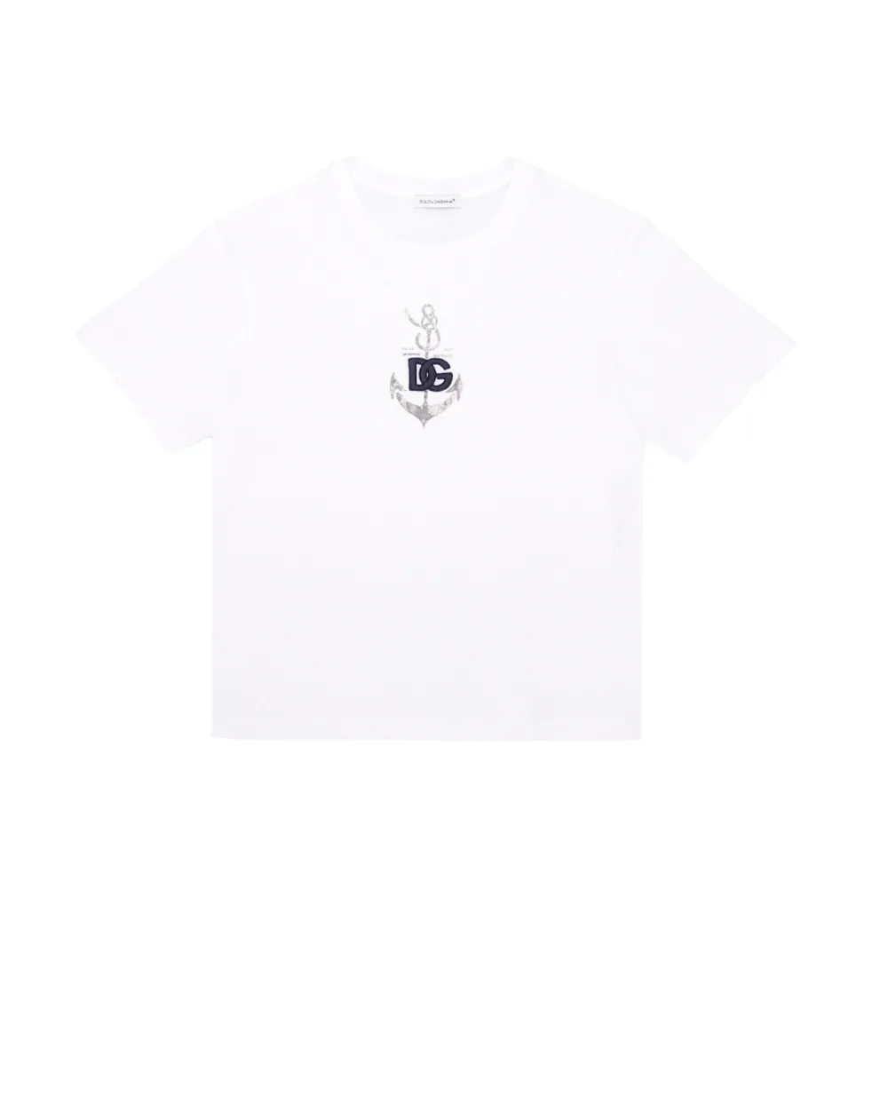 Детская футболка Dolce&Gabbana Kids L4JTEY-G7L0A-B, белый цвет • Купить в интернет-магазине Kameron