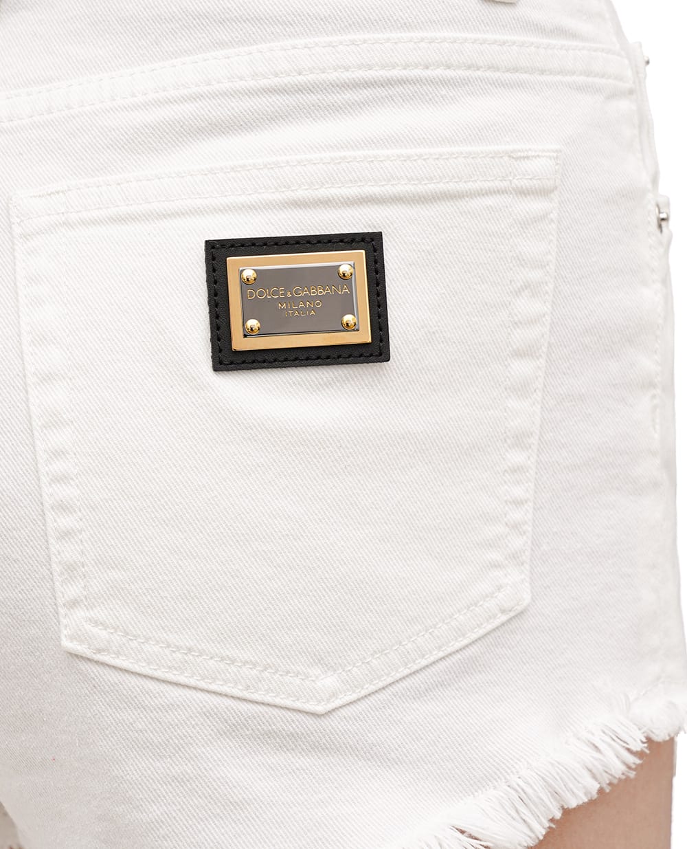 Джинсовые шорты Dolce&Gabbana FTB47D-G8GF5, белый цвет • Купить в интернет-магазине Kameron