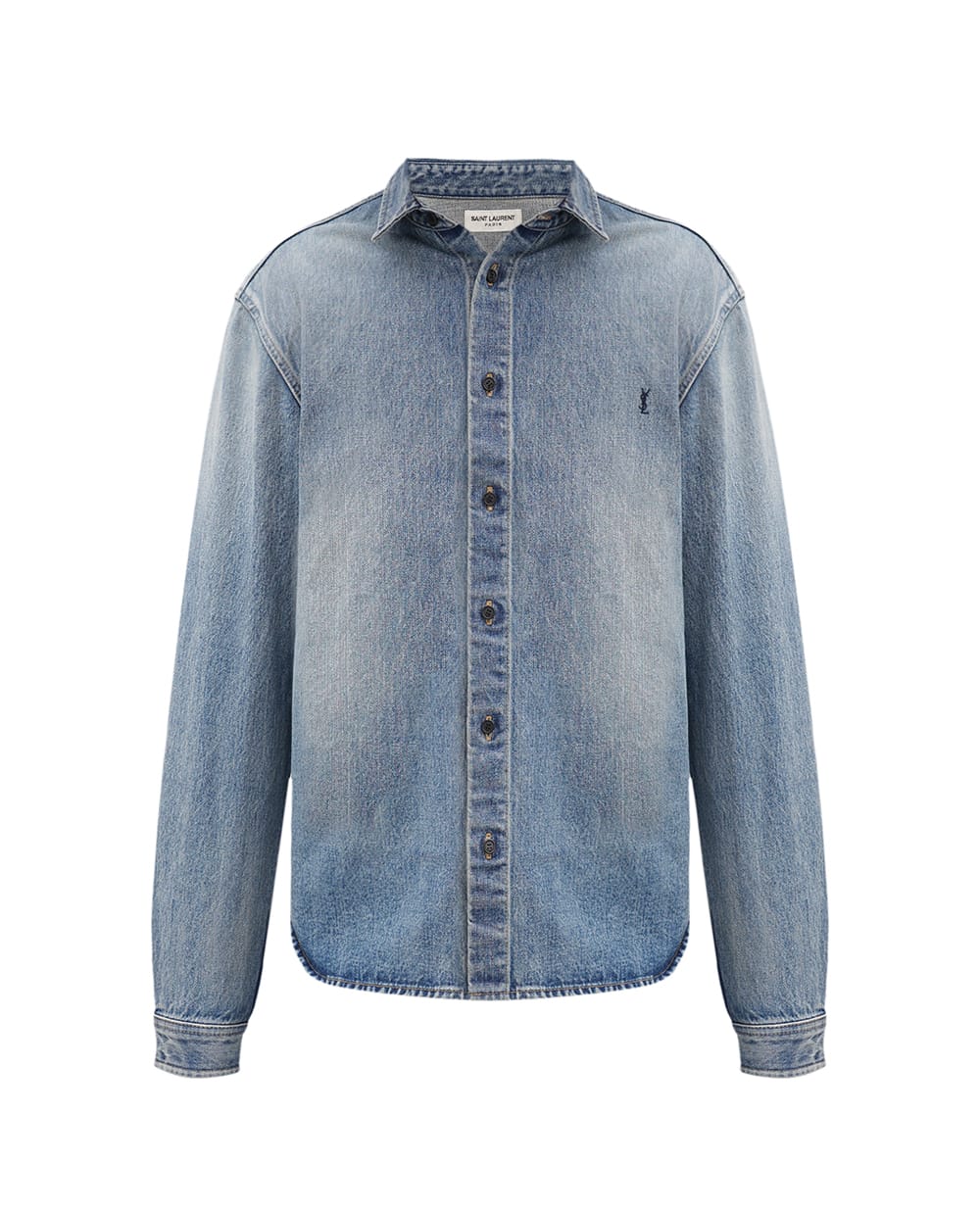 Джинсовая рубашка Saint Laurent 753029-Y07JA, синий цвет • Купить в интернет-магазине Kameron