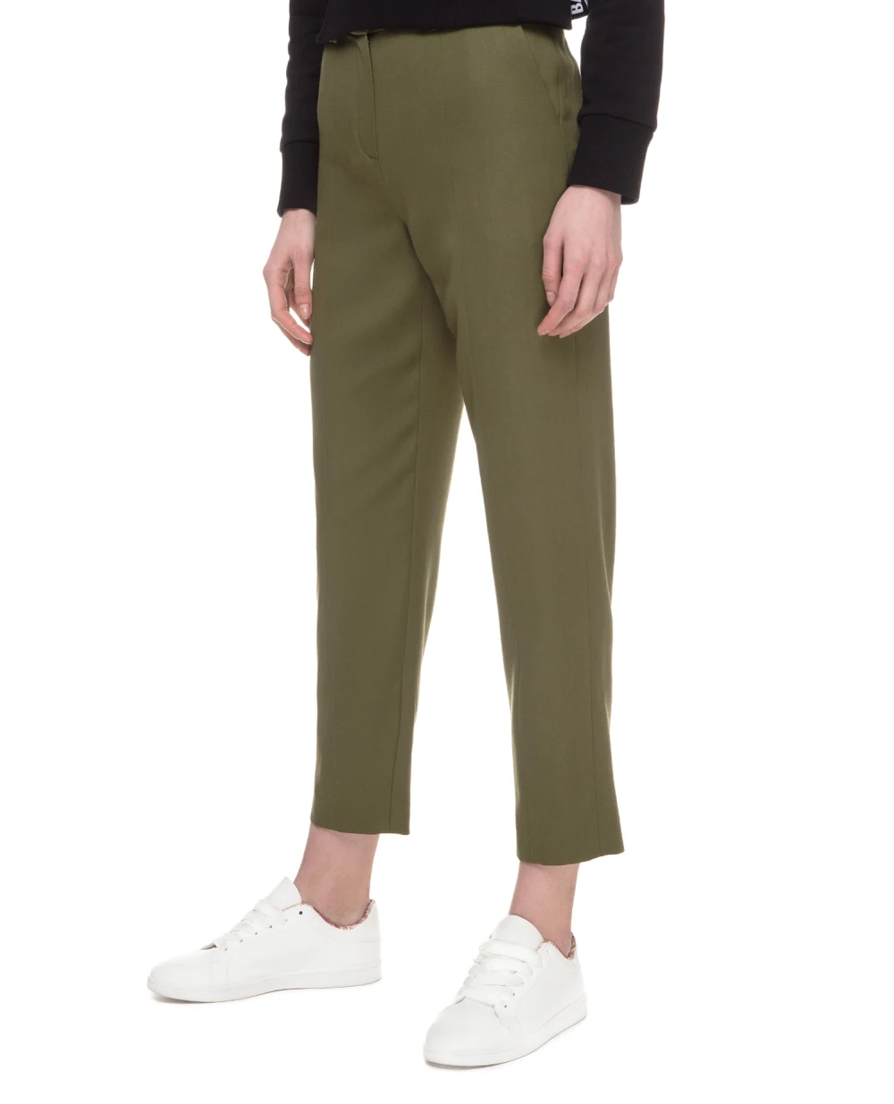 Шерстяные брюки Balmain TF15172167L, зеленый цвет • Купить в интернет-магазине Kameron