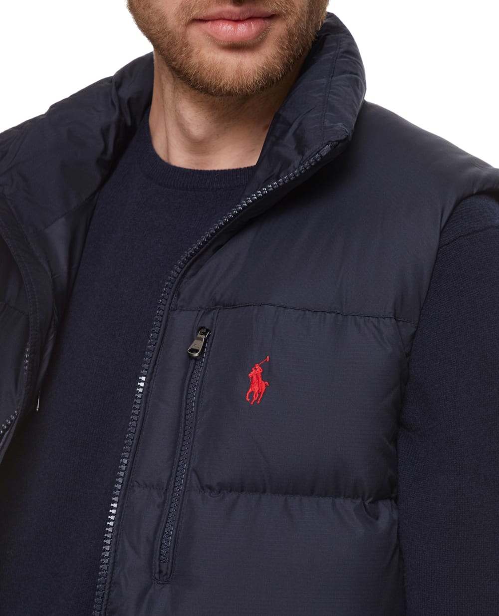 Пуховой жилет Polo Ralph Lauren 710825872002, синий цвет • Купить в интернет-магазине Kameron