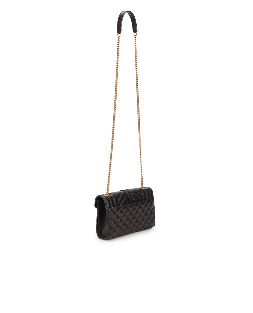 Кожаная сумка Envelope Small Saint Laurent 600195-AABZO, черный цвет • Купить в интернет-магазине Kameron