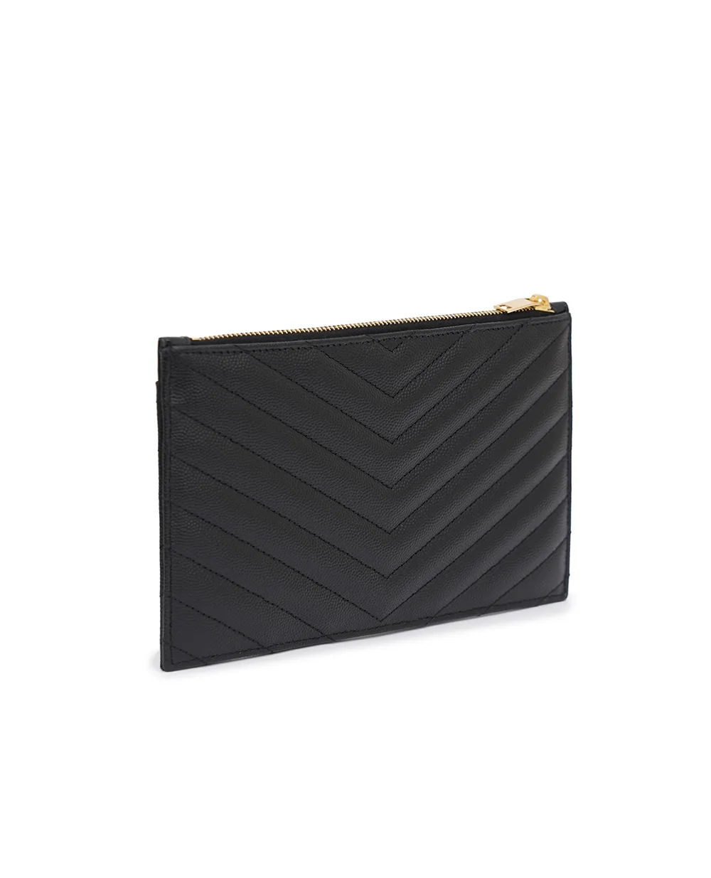 Кожаный клатч Cassandre Matelasse Saint Laurent 636312-BOW01, черный цвет • Купить в интернет-магазине Kameron