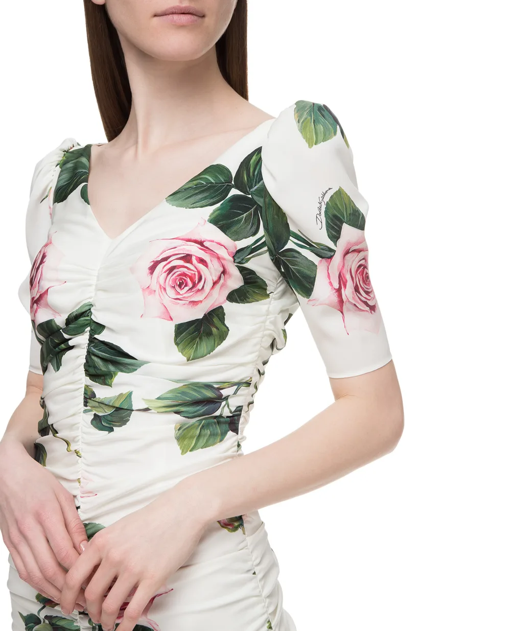 Платье Dolce&Gabbana F6G9HT-FSAZD, белый цвет • Купить в интернет-магазине Kameron