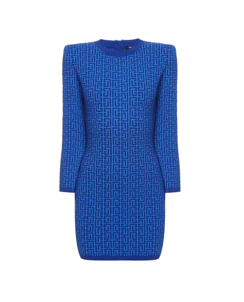 Шерстяное платье Balmain XF1R8072KB02, синий цвет • Купить в интернет-магазине Kameron