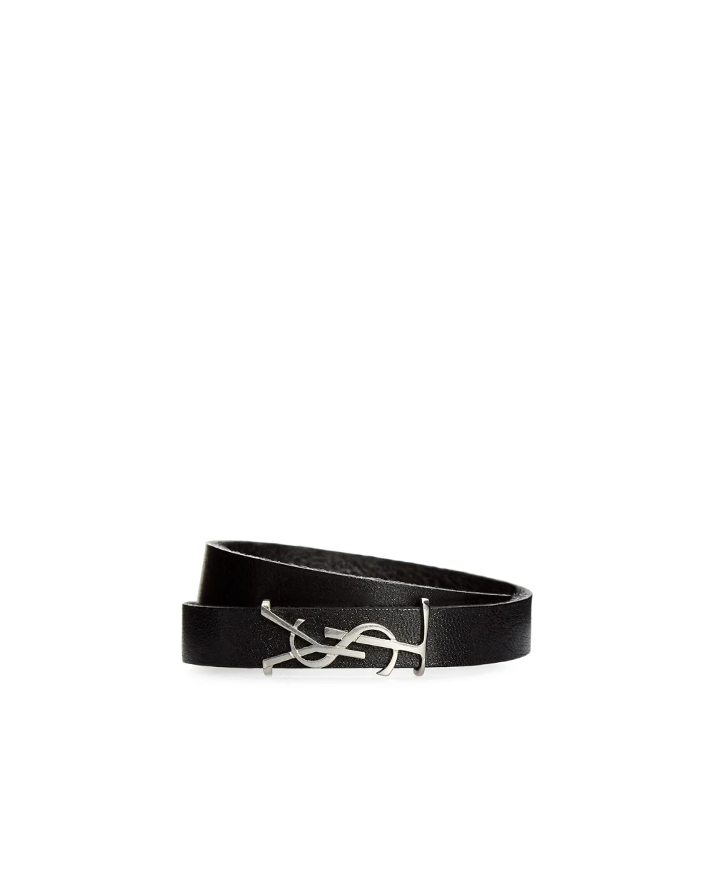 Кожаный браслет Saint Laurent 646558-0IH0E, черный цвет • Купить в интернет-магазине Kameron