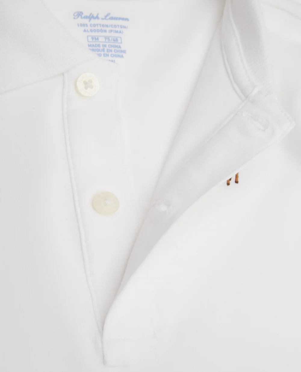 Человечек Polo Ralph Lauren Kids 320565717001, белый цвет • Купить в интернет-магазине Kameron