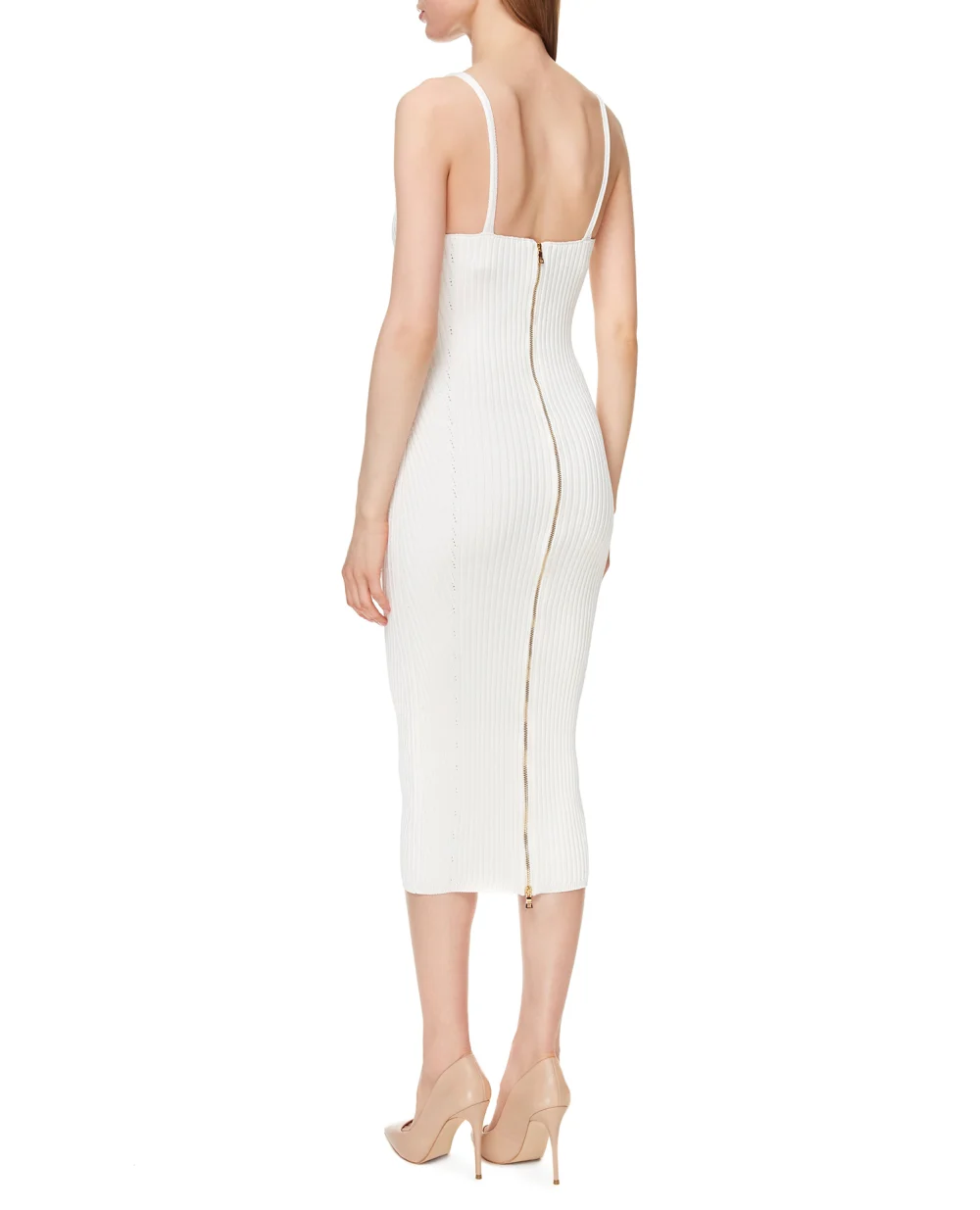 Платье Balmain VF0RH010K252, белый цвет • Купить в интернет-магазине Kameron