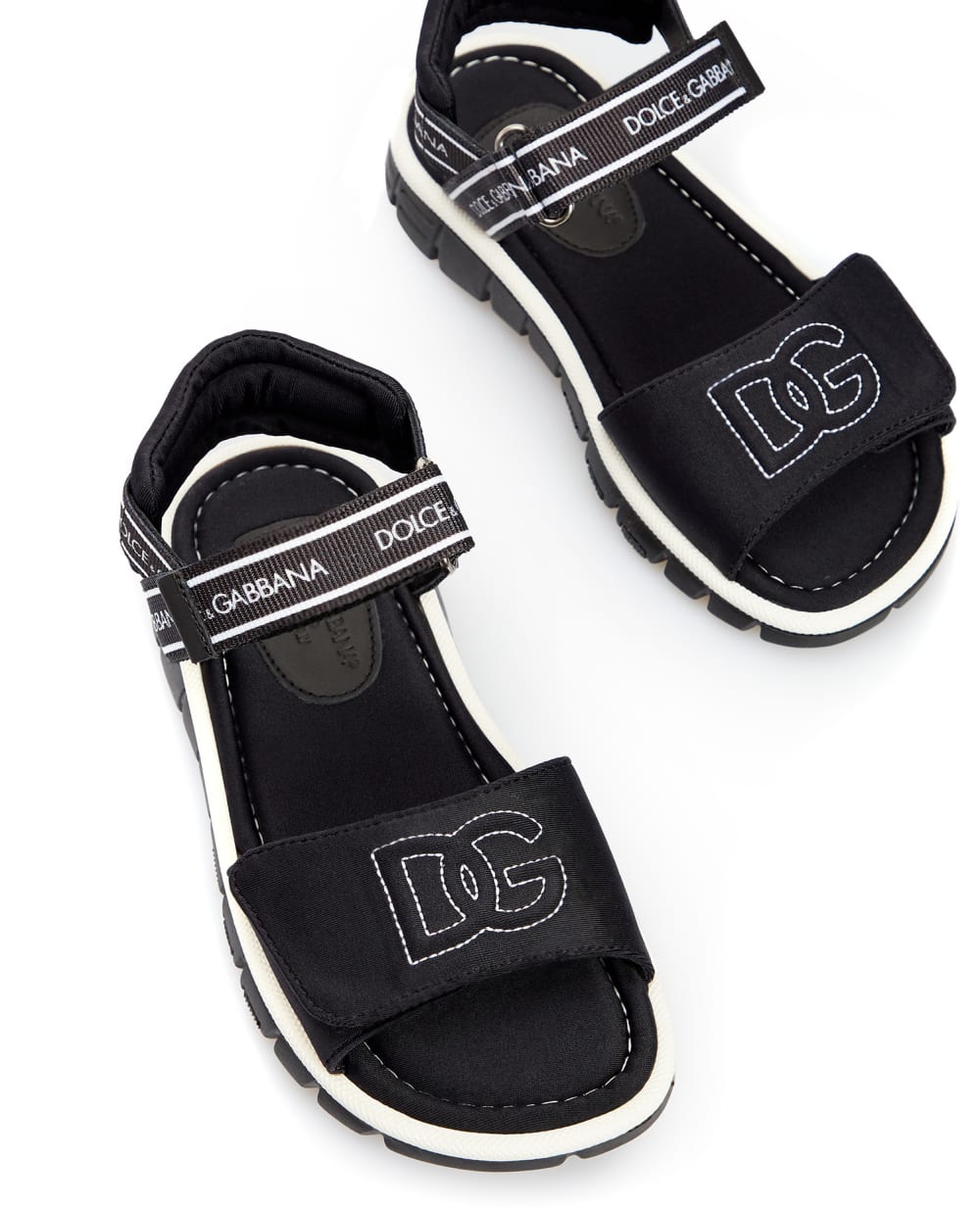 Детские сандалии Dolce&Gabbana Kids DA5061-AY233-M, черный цвет • Купить в интернет-магазине Kameron