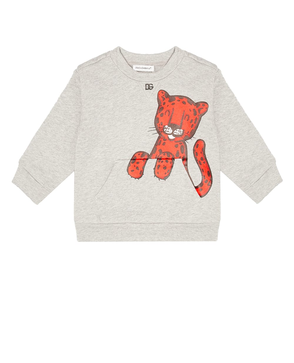 Свитшот Dolce&Gabbana Kids L1JWDL-G7B8J, серый цвет • Купить в интернет-магазине Kameron