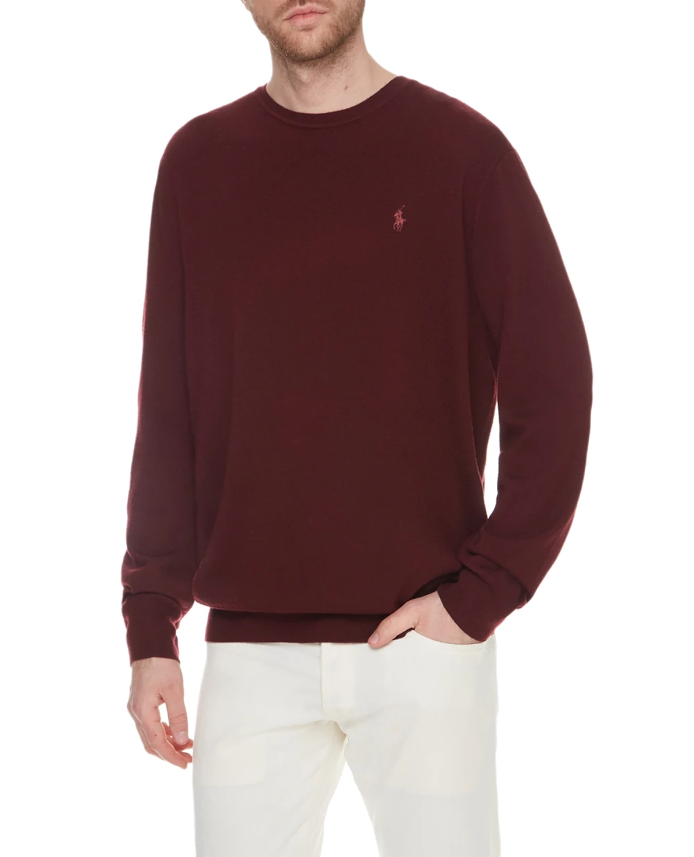Шерстяной джемпер Polo Ralph Lauren 710714346006, бордовый цвет • Купить в интернет-магазине Kameron