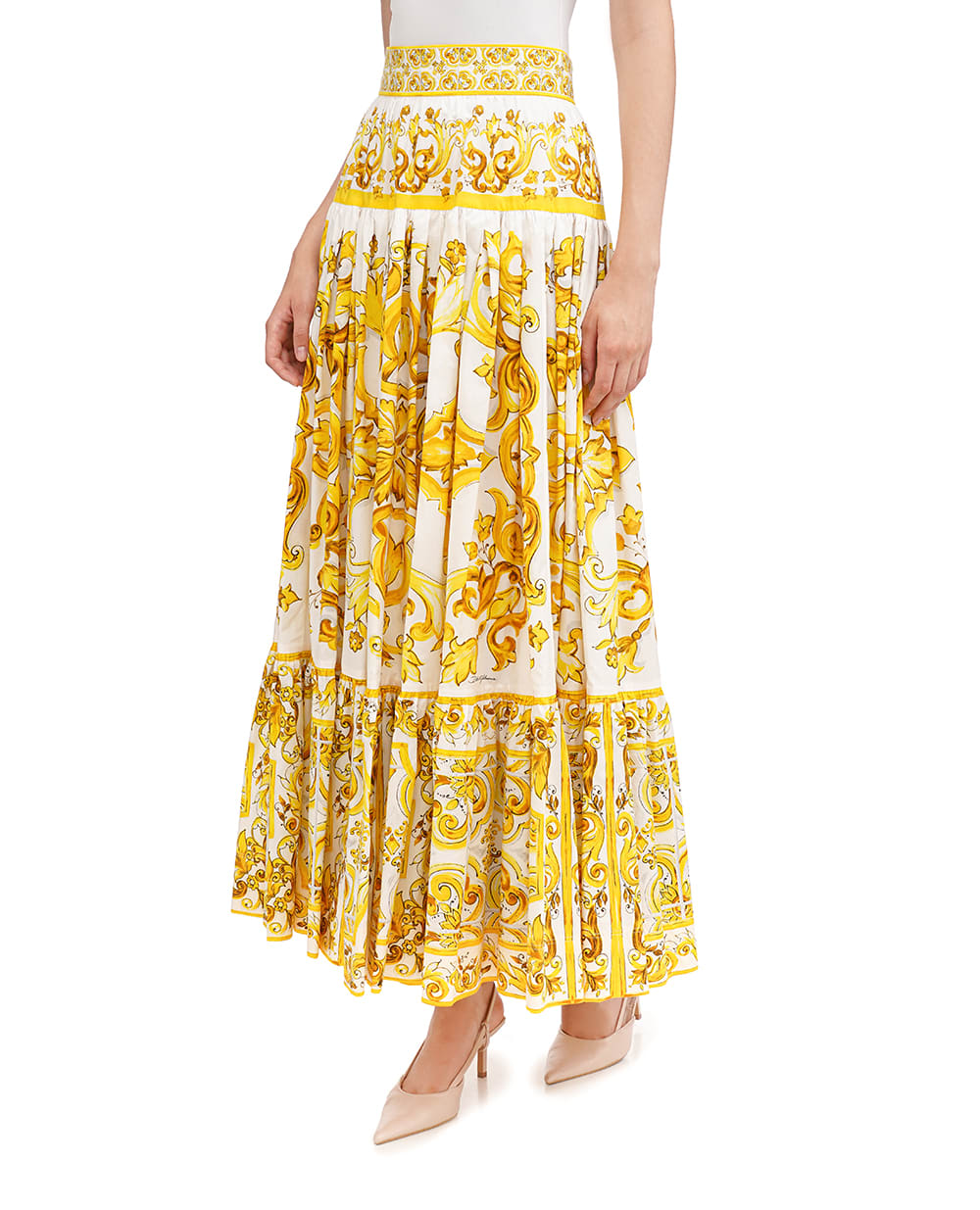 Юбка Dolce&Gabbana F4CX0T-HH5A5, желтый цвет • Купить в интернет-магазине Kameron