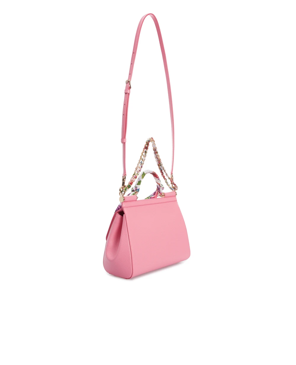 Кожаная сумка Sucily Medium Dolce&Gabbana BB6002-AK108, розовый цвет • Купить в интернет-магазине Kameron
