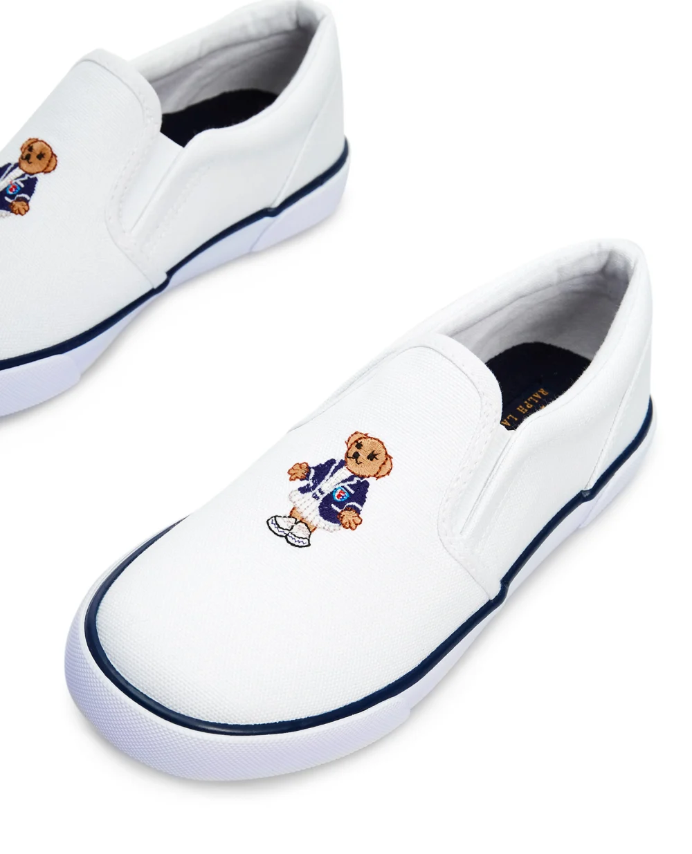 Слипоны Polo Ralph Lauren Kids RF103092-T, белый цвет • Купить в интернет-магазине Kameron