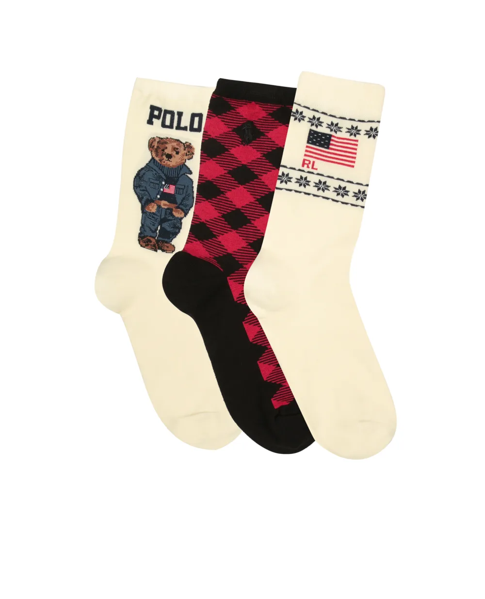 Носки (3 пары) Polo Ralph Lauren 455828219001, разноцветный цвет • Купить в интернет-магазине Kameron
