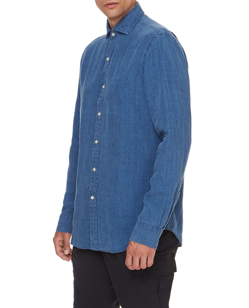 Льняная рубашка Polo Ralph Lauren 710835510001, синий цвет • Купить в интернет-магазине Kameron