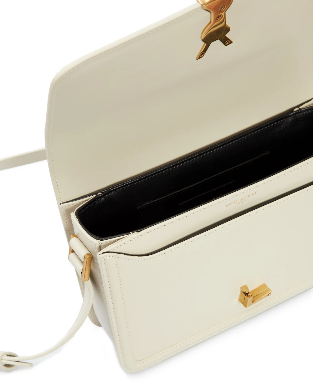 Кожаная сумка Solferino Medium Saint Laurent 634305-0SX0W-, белый цвет • Купить в интернет-магазине Kameron