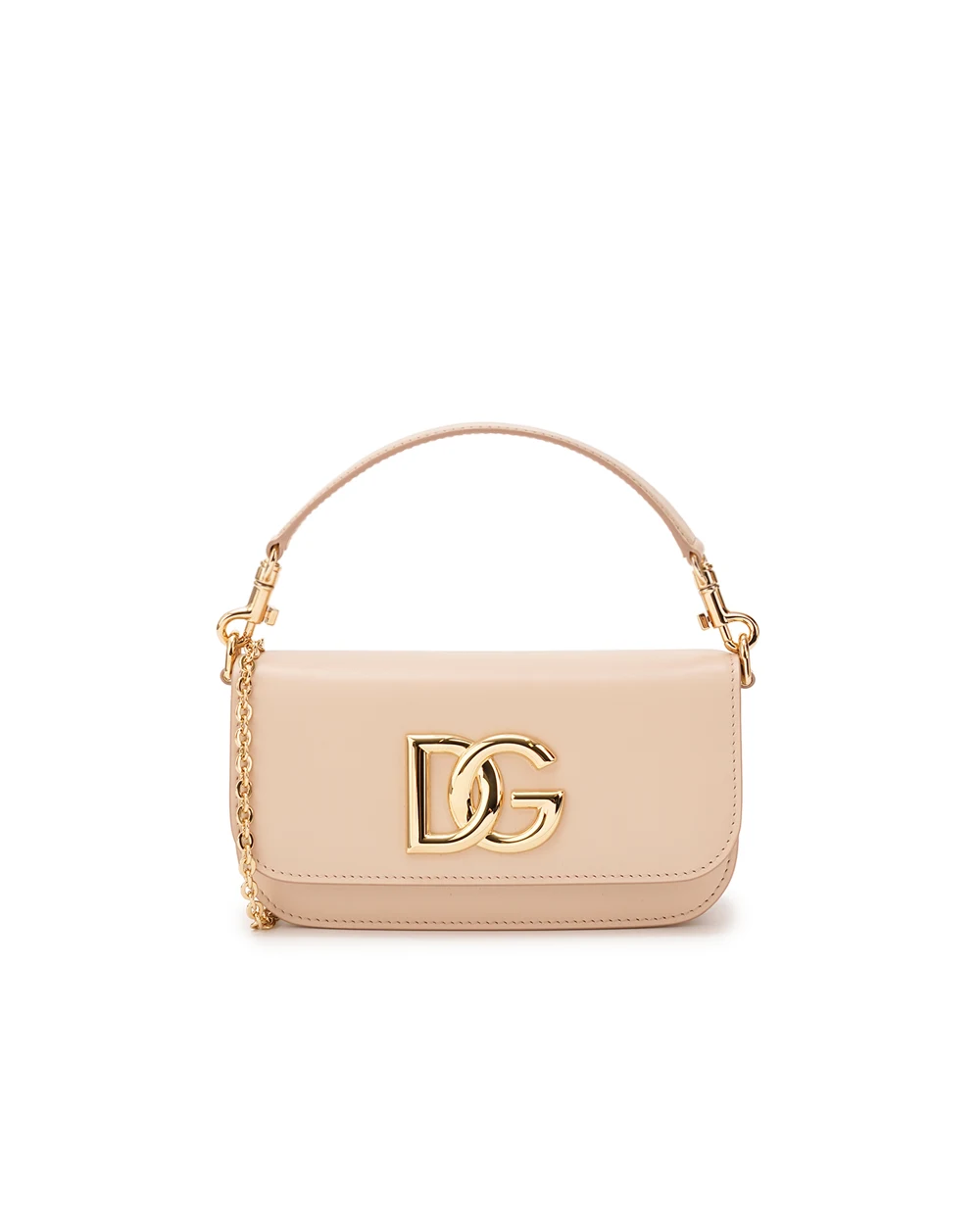 Сумка 3.5 Crossbody из телячьей кожи Dolce&Gabbana BB7603-AW576, бежевый цвет • Купить в интернет-магазине Kameron