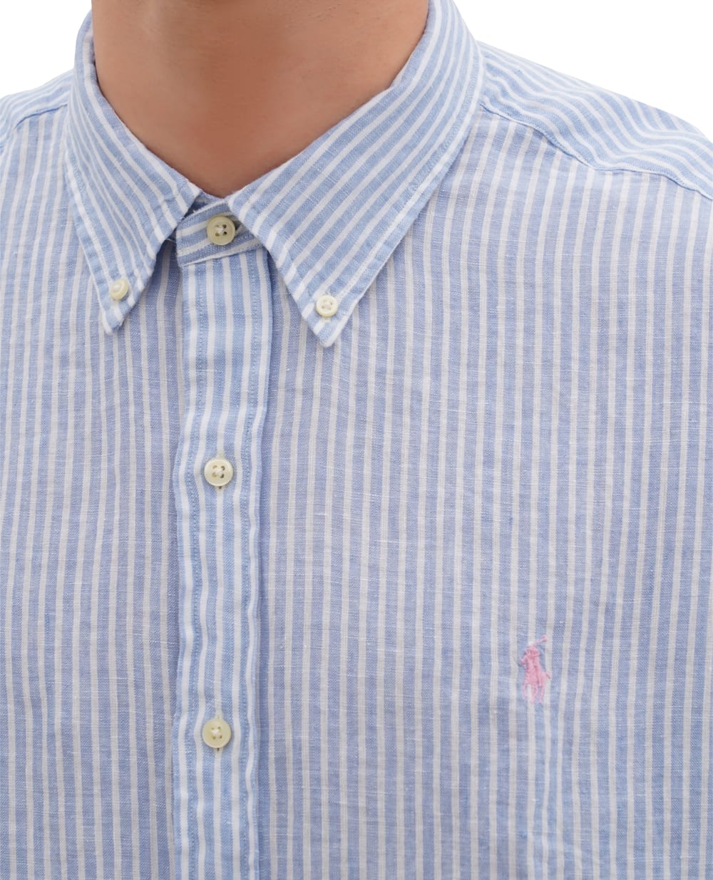 Льняная рубашка Polo Ralph Lauren 710740807001, белый цвет • Купить в интернет-магазине Kameron