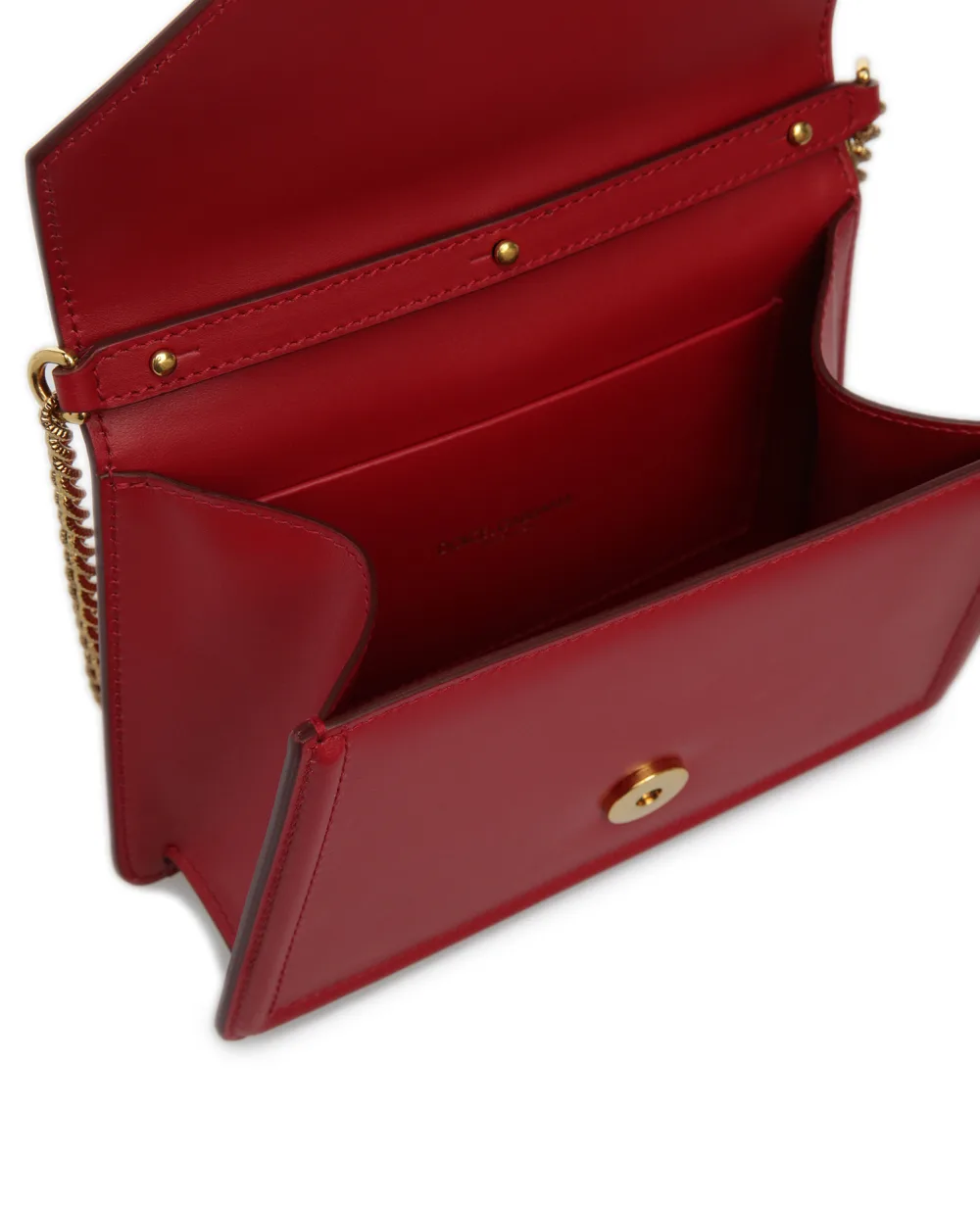 Кожаная сумка Devotion Small Dolce&Gabbana BB6711-AV893FW19, красный цвет • Купить в интернет-магазине Kameron