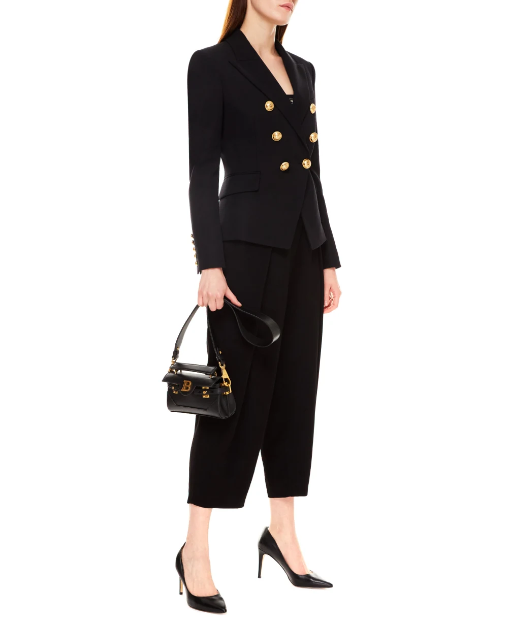 Кожаная сумка B-Buzz 19 Balmain XN1AE716LPRS, черный цвет • Купить в интернет-магазине Kameron