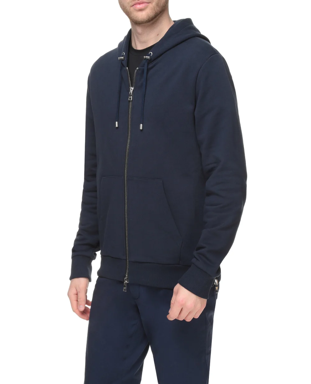 Худи Balmain XH1JR010BB23, синий цвет • Купить в интернет-магазине Kameron