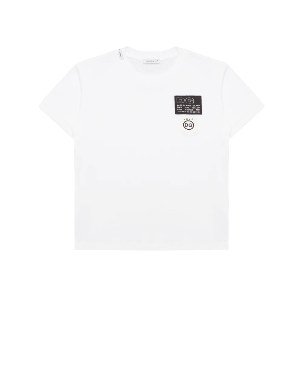 Футболка Dolce&Gabbana Kids L4JT8A-G7YJK-B, белый цвет • Купить в интернет-магазине Kameron