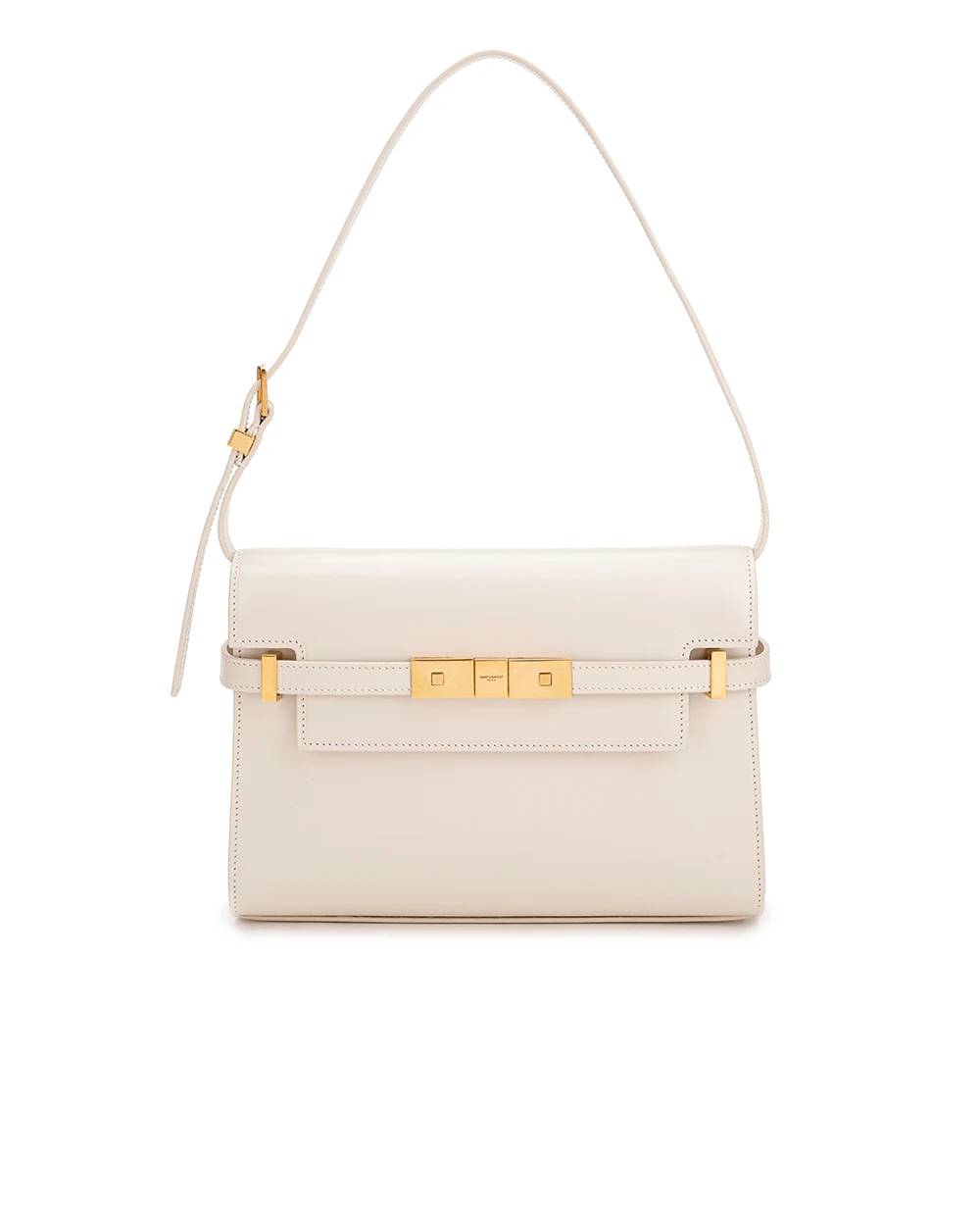 Кожаная сумка Manhattan Small Saint Laurent 675626-0SX0W, белый цвет • Купить в интернет-магазине Kameron