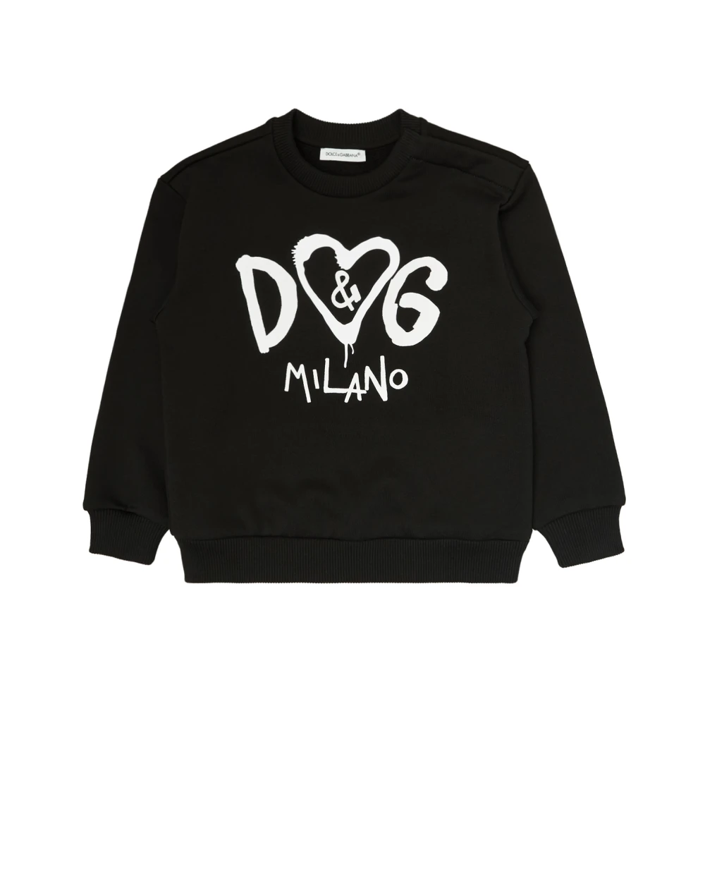 Детский свитшот Dolce&Gabbana Kids L2JWN6-G7BBU, черный цвет • Купить в интернет-магазине Kameron